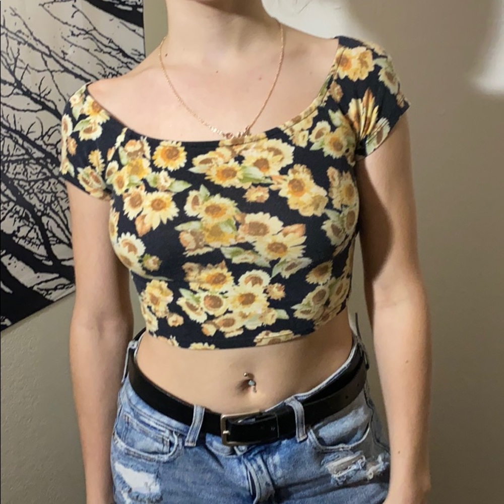 Sunflower crop top